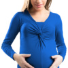 t-shirt da allattamento blu