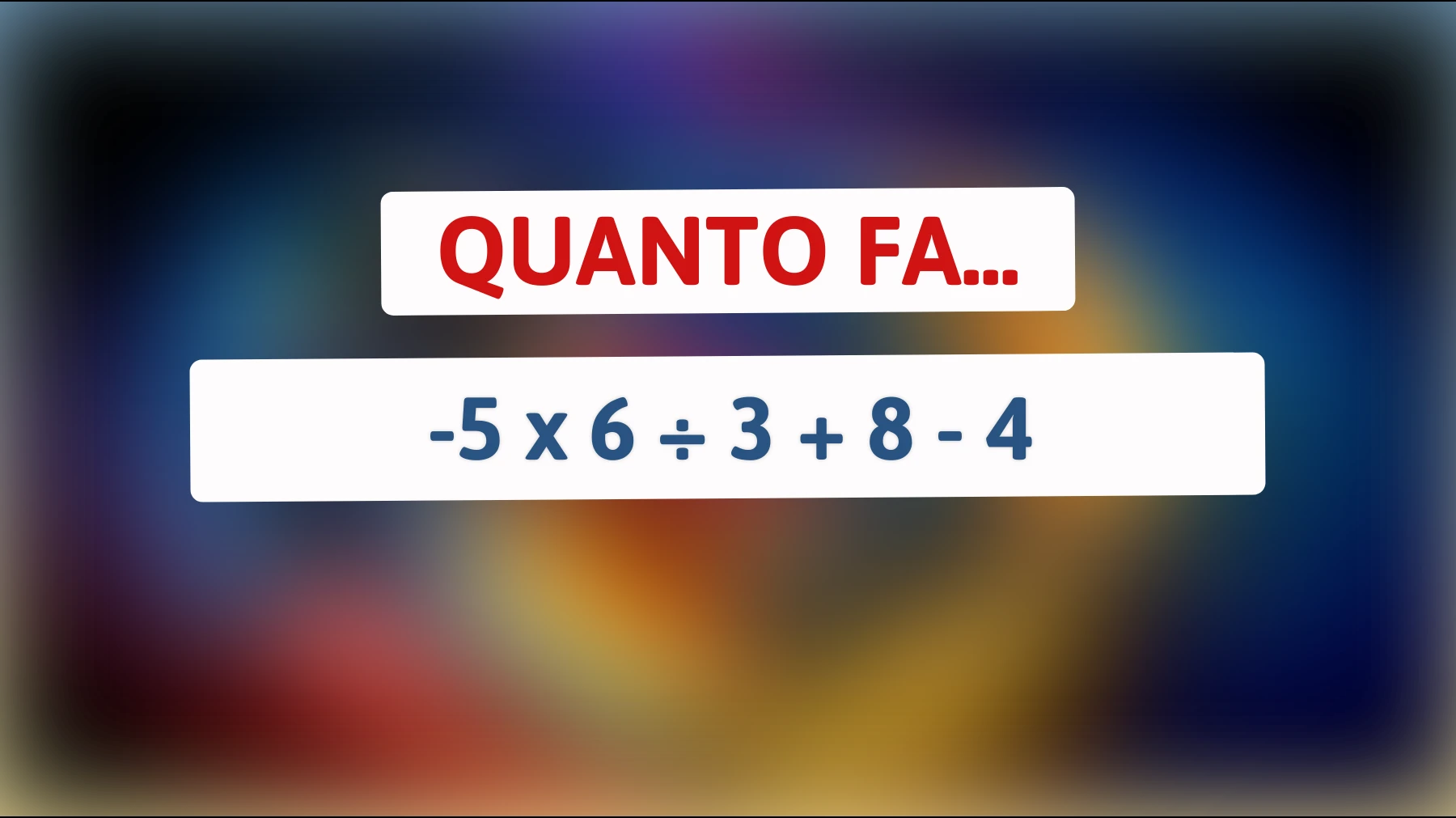 "Sfida la tua intelligenza: riesci a risolvere l'enigma matematico che mette in crisi il 95% delle persone?""