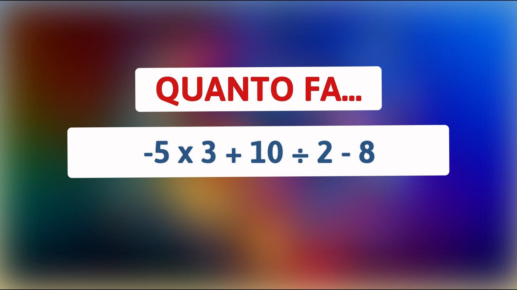 Sfida il tuo cervello con questo enigma matematico: solo le menti più brillanti possono risolverlo al primo tentativo! Sei tra loro? Scoprilo ora!"