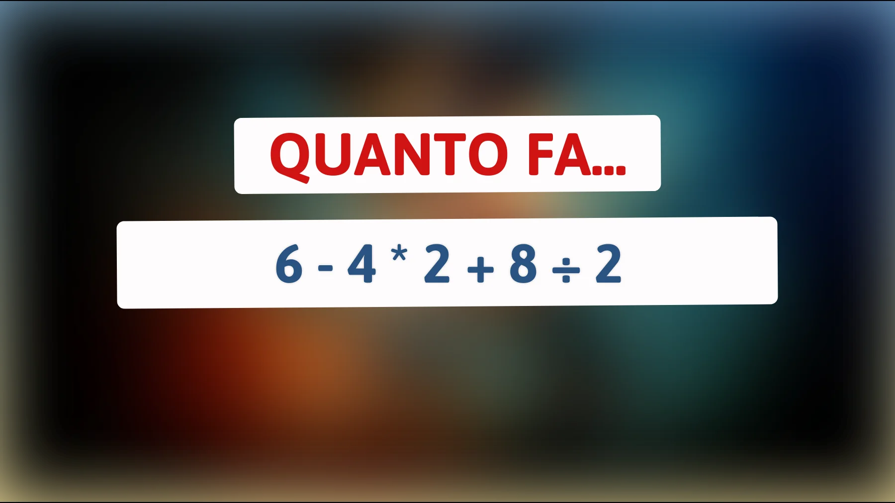 Metti alla prova la tua intelligenza: riesci a risolvere questo semplice indovinello matematico che confonde tutti? Scopri l'ingegnoso risultato!"