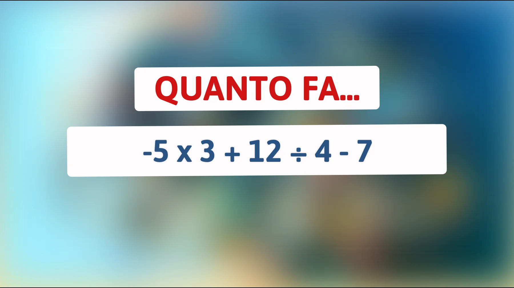 Scopri se sei un vero genio risolvendo questo semplice ma ingannevole indovinello matematico! Riuscirai a superare la sfida?"