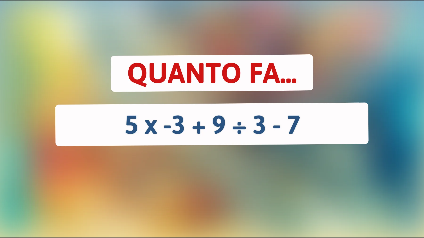 Scopri se sei un vero genio: solo l'1% delle persone sa risolvere questo enigma matematico!"