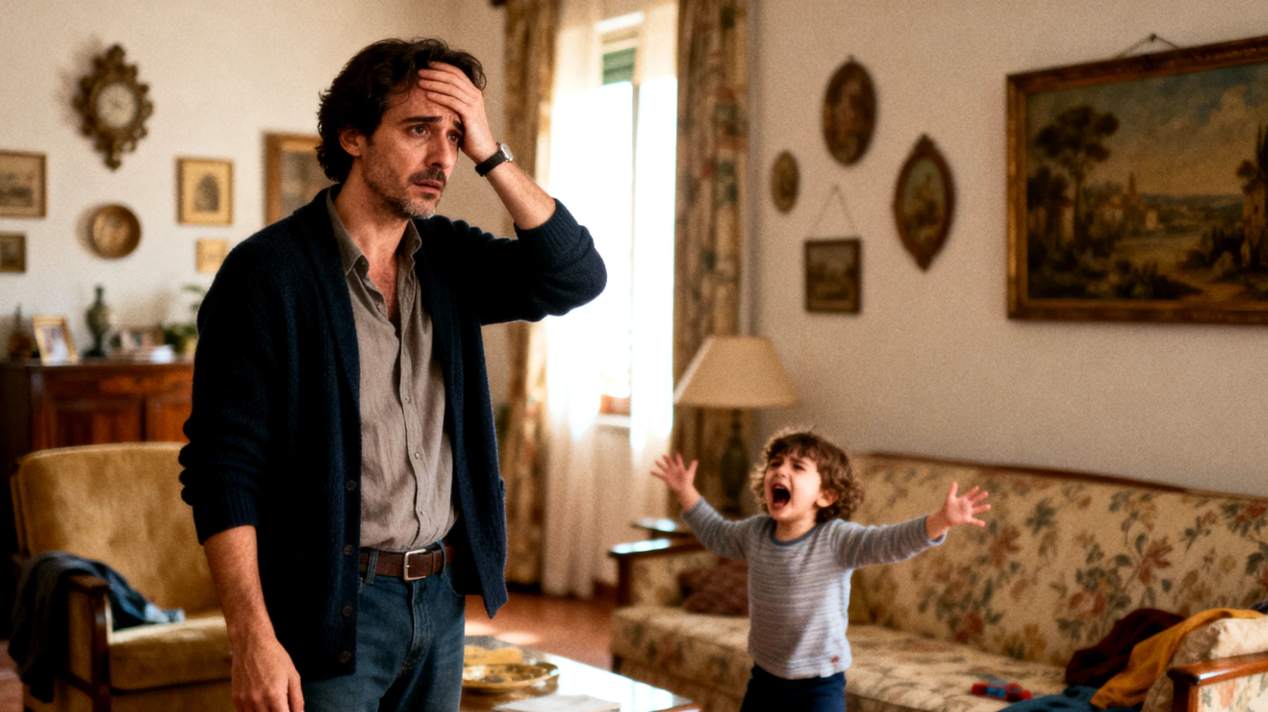 Genitori che faticano a stabilire limiti chiari con i loro bambini per paura di deluderli, causare pianti o perdere il loro affetto, creando così difficoltà nella gestione quotidiana e nell'educazione a regole e responsabilità"