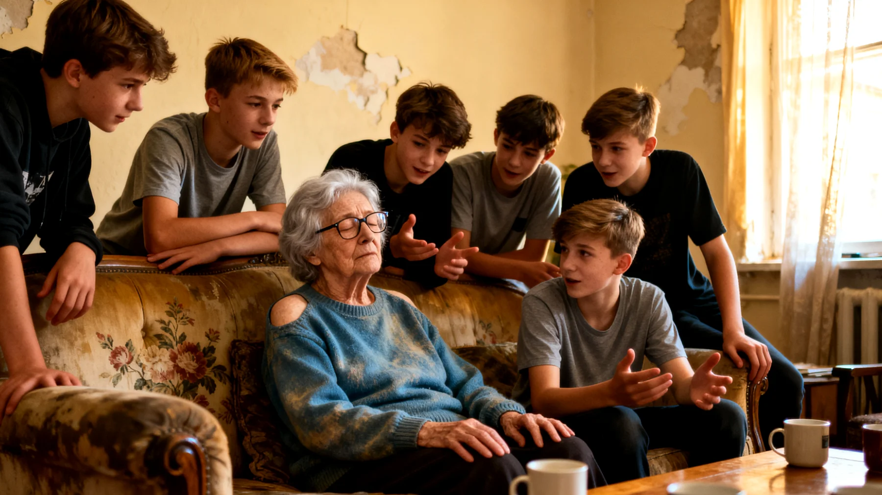 La nonna si trova a gestire nipoti adolescenti che manifestano una dipendenza eccessiva dalla sua presenza, richiedendo costantemente la sua attenzione, approvazione e supporto per ogni decisione, impedendole di avere spazi personali e ostacolando lo sviluppo della loro autonomia."