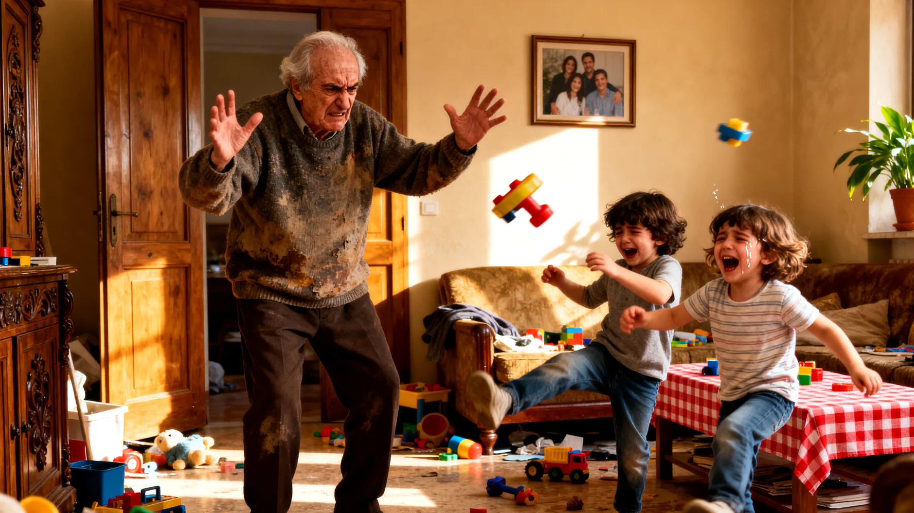 Il nonno fatica a gestire le reazioni impulsive e le crisi di frustrazione dei bambini quando non ottengono immediatamente ciò che vogliono, sentendosi inadeguato nel trovare strategie educative efficaci per insegnare loro la pazienza e la tolleranza alla frustrazione."