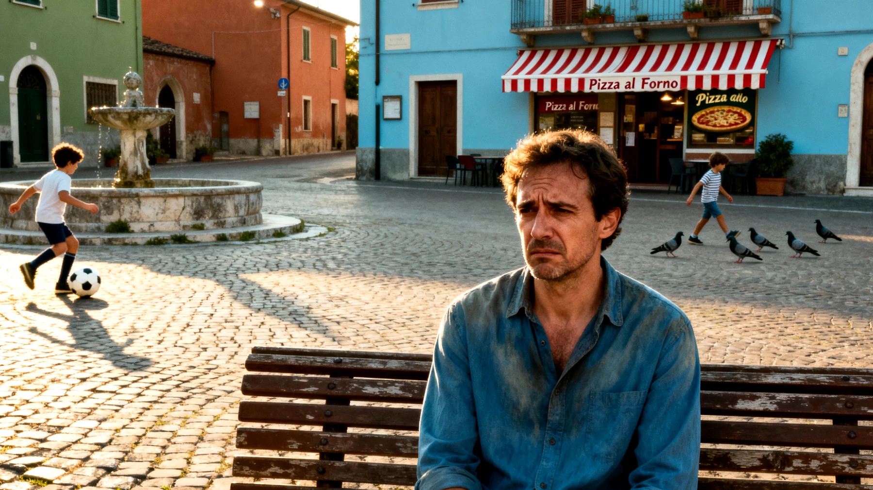 Papà preoccupato perché i suoi bambini piccoli mostrano un'eccessiva autonomia emotiva e sembrano non cercare più il suo affetto e la sua presenza, creando in lui un senso di esclusione e distanza dal legame padre-figli"