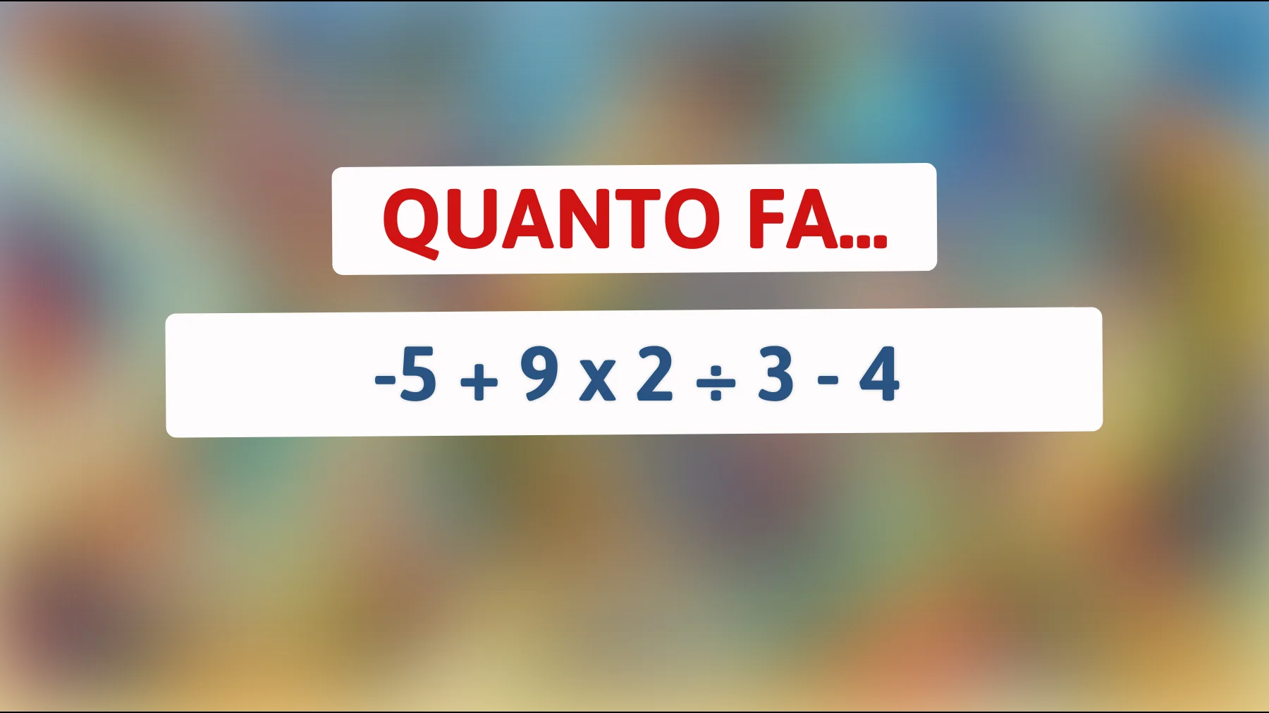 "Ecco l'indovinello che solo il 1% delle persone riesce a risolvere, sei abbastanza intelligente da farcela?""