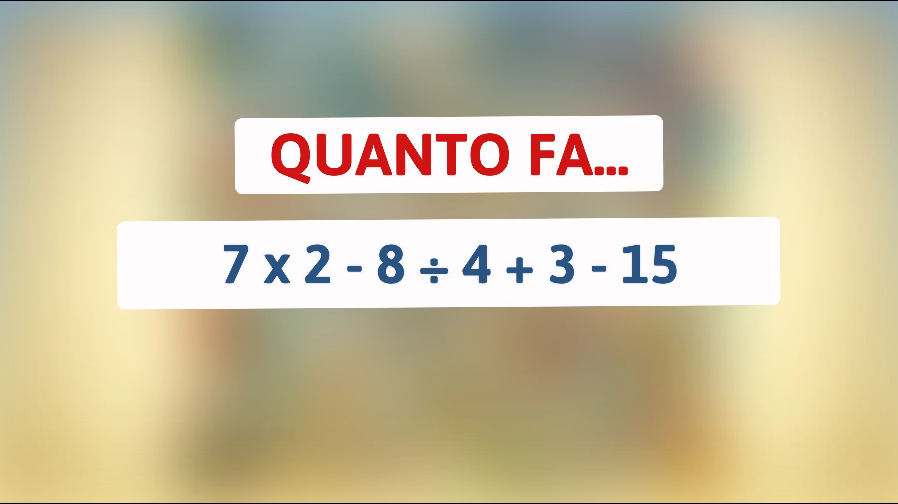"Solo il 1% delle menti più brillanti può risolvere questo enigma matematico: hai il coraggio di provare?""