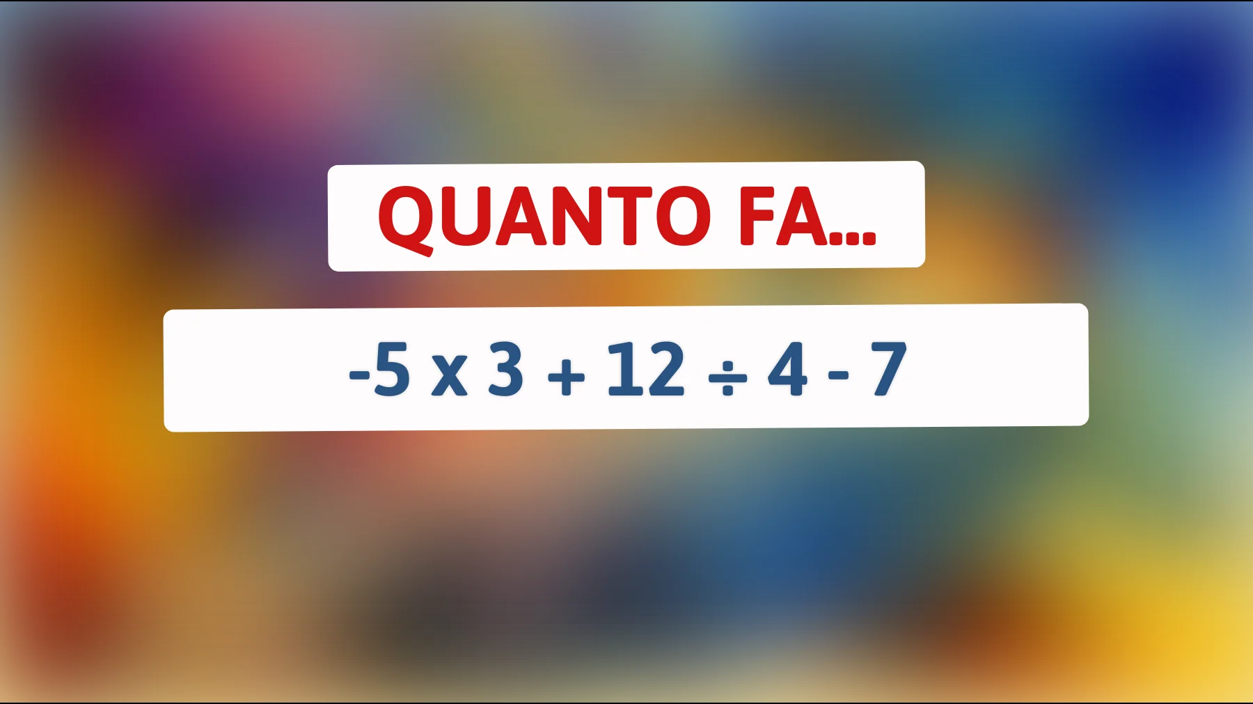 "Svelato l'enigma matematico che solo i geni risolvono al volo! Riesci a farlo?""